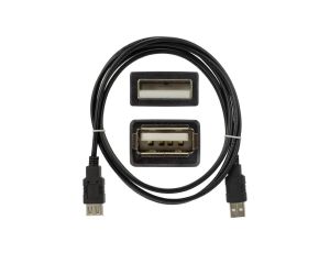 NEKU Kabel przedłużacz USB 2.0 A (wtyk / gniazdo) czarny 1,8m