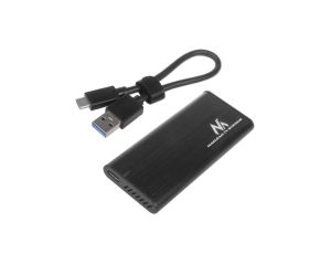 Obudowa dysku Maclean, SSD M.2, NVMe (PCIe), NGFF (SATA), USB 3.1, rozmiary 2230/2240/2260/2280, aluminiowa, MCE443