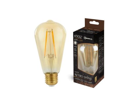 Żarówka LED E27 4,9W ST58 490lm COG 2400K Gold Retro Shine