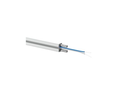 Kabel światłowodowy FTTH, 2J, SM 9/125, LSOH, wzmocnienie dwoma prętami stalowymi, biały ALANTEC /1000m/