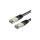 Patchcord S/FTP kat.6 PiMF kabel sieciowy LAN 2x RJ45 linka czarny 3m