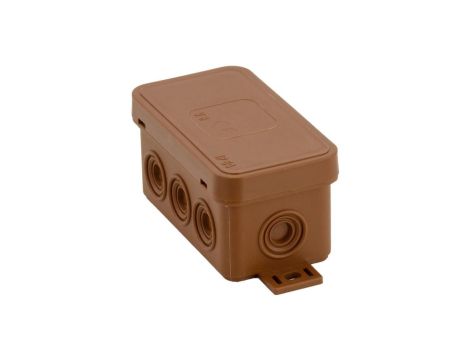 Puszka instalacyjna natynkowa typu KLIK 80x45x41mm hermetyczna IP54 brązowa ViPlast