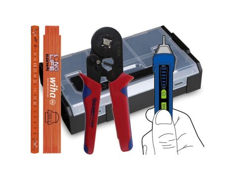 Zaciskarka do tulejek 0,2-10mm2 / próbnik napięcia 1000V / miara WIHA / LBOXX7 ZESTAW WALIZKOWY ENERGOTYTAN