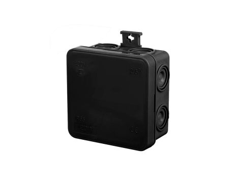 Puszka hermetyczna n/t E7 75x75x39mm pusta IP55 bezhalogenowa czarna 0296-02