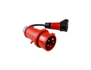 Kabel przejściowy 30cm z wtyczki 230V/16A/5P na gniazdo 16A/230V adapter Doktorvolt 2428