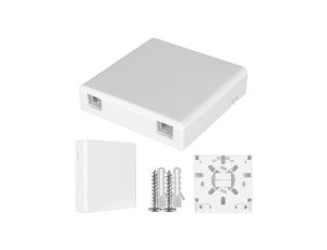 Gniazdo abonenckie światłowodowe FO FTTH na 2 adaptery SC simplex