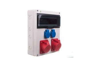 Rozdzielnica budowlana RS-12 12-mod. 2x2P+Z, 16A/5P, 32A/5P, IP44 bez zabezpieczeń 6210-00