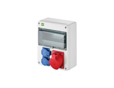 Rozdzielnica budowlana RS-10 10-mod. 2x2P+Z, 16A/5P, IP54 bez zabezpieczeń 6224-00