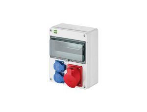 Rozdzielnica budowlana RS-10 10-mod. 2x2P+Z, 32A/5P, IP54 bez zabezpieczeń 6225-00