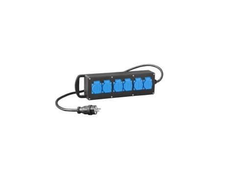 Rozgałęziacz przemysłowy RS-P gumowany 6x2P+Z z 2m przewod.OnPd 3x2,5 i wtyczką 16A 250V 7000-10