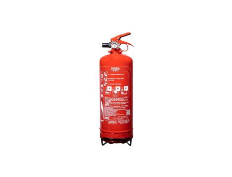 Gaśnica proszkowa GP2x 2kg ABC Mobiak z wieszakiem, certyfikaty: CE, BSI, CNBOP, EN3, MED, MPA