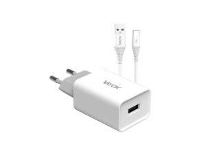 Ładowarka sieciowa USB 5V 2.1A + kabel USB typ C 1m VA0051C Vayox