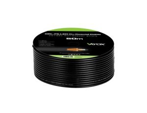 Przewód koncentryczny 1.02 Cu + 32x0.12mm Cu CC1-50GEL czarny Vayox 50m
