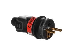 HELMO Wtyczka przenośna gumowa 16A 2P+Z 230V IP44 czarna 050114