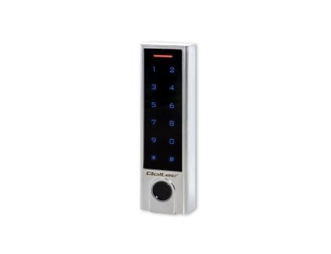Qoltec Zamek szyfrowy dotykowy Proteus z czytnikiem linii papilarnych RFID kod karta brelok dzwonek IP68 EM
