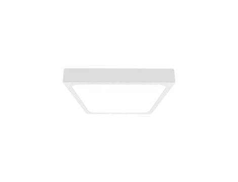 Plafoniera LED 24W 2400lm 4000K IP44 Kwadrat Mleczny Biała Ramka z mikrofalowym czujnikiem ruchu 7667