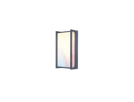 Ogrodowa LAMPA elewacyjna QUBO 5193004118 Lutec prostokątna OPRAWA metalowa LED 16W 2700K - 6500K kinkiet RGB IP54 szary