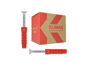 Kołki rozporowe uniwersalne 10x60 z wkrętem z łbem stożkowym 6x80 50szt.