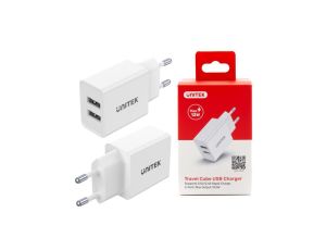 UNITEK Ładowarka sieciowa 2x USB (5V / 2,4A) Quick Charge 12W biała 50.0659