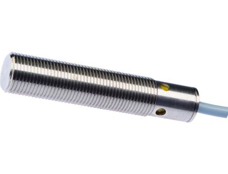 Czujnik indukcyjny, cała stal, M12x1 59long, płaski, Sn: 2, 7-35VDC, -25-130C, PNP NO, Kabel 2m silikonowy, IP65 IC120155