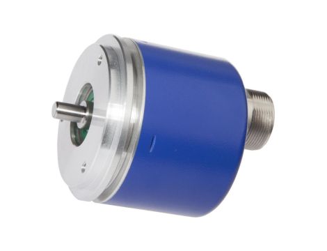 VD580506, enkoder obrotowy, Ø58mm 60long, Pełny wał 6mm, 200 impulsów, 4.75-30V DC, -25-85C, Push-pull, Złącze M23 12pin, IP54,