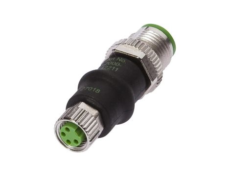 VK000040, Adapter, M8 żeński 4pin prosty, M12 męski 4pin prosty, 24V, -25-85C, IP67
