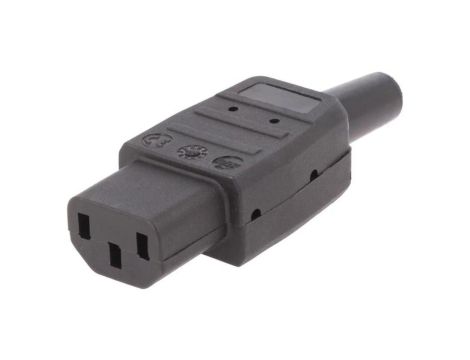 Złącze zasilające AC żeńskie 10A 250VAC IEC 60320 8mm CP22S