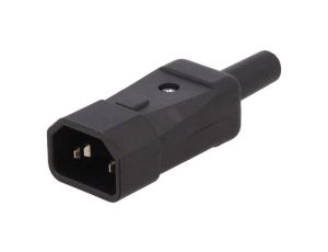 Złącze zasilające AC męskie 10A IEC 60320 C14 (E) 8mm CP22R