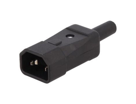 Złącze zasilające AC męskie 10A IEC 60320 C14 (E) 8mm CP22R