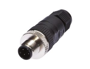 Złącze kablowe Ø3-6,5mm, 4A, 240V, -25-90C, M12 Męskie 4-PIN, IP67, PBT VK003028