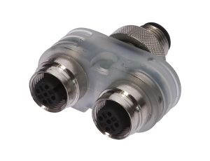 Rozdzielacz, 2x M12 4-PIN, M12 5-PIN, Gniazdo Czujnika/siłownika z przewodem uziemiającym urządzenia VK000044