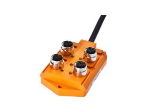 Rozdzielacz, 30x82x54mm, 10-30VDC, 4x M12, 4-PIN, IP67, TPU, Gniazdo Czujnika/siłownika z przewodem uziemiającym, 12A VK001001