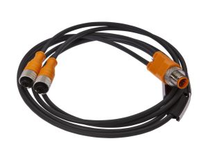 Rozdzielacz, okablowanie szeregowe, 60V, 2x M12 3-PIN, M12 3-PIN, IP67, TPU, 4A VK001038