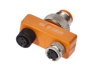 Rozdzielacz, 2x M8 3-PIN, M12 4-PIN, TPU 2xM8-Dose 3pol,1xM12-Stecker4pol,45 VK001008