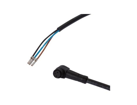 VK200011, Kabel przyłączeniowy, 2m, Mini żeński 3pin kątowy, Końcówka wolna, 3x0,34mm, PUR