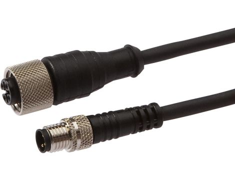 VK200F64, Kabel przyłączeniowy, 2m, M12 żeński 3pin prosty, M8 męski 3pin prosty, 3x0,34mm, PUR, 60V, IP67