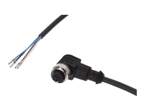 VKB00321, Kabel przyłączeniowy, 20m, M12 żeński 4pin kątowy, Końcówka wolna, 4 żyły, PUR, Ø4,7mm