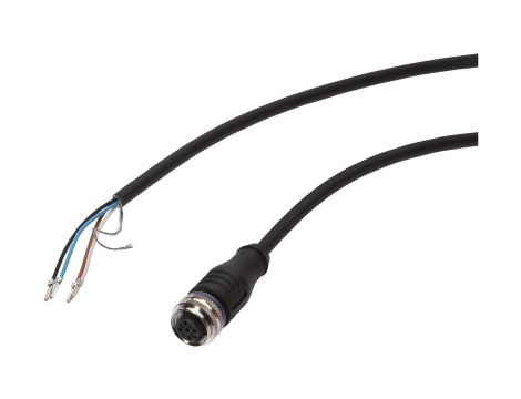 VKB05325, Kabel przyłączeniowy, 20m, M12 żeński 4pin prosty, 4x0,34mm, PUR, Ø5,5mm, 250V, -25-90C, IP67, Ekranowany