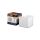 LEDOM Kinkiet zewnętrzny LED aluminium 2x3W 4000K IP54 biały CUBE. 3 lata gwar.