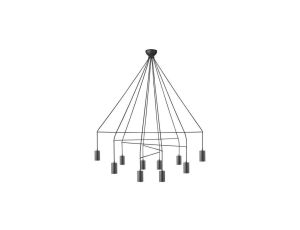 Nowodvorski lampa wisząca IMBRIA GU10 x 10 Stal lakierowana Przewód w oplocie Czarny ~220-230 V MAX: 35W