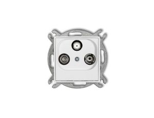 ICON Mechanizm gniazda abonenckiego RTV-SAT końcowego 1,5dB biały mat 25IGS