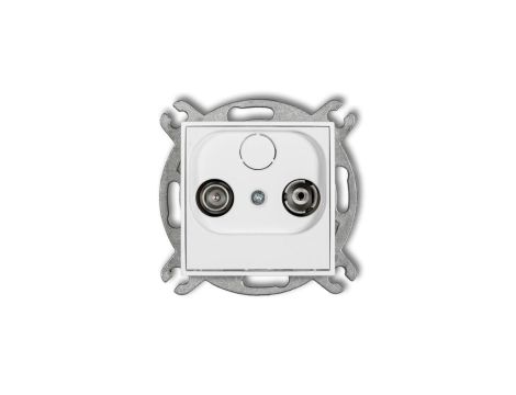 ICON Mechanizm gniazda abonenckiego RTV końcowego 2dB biały IG2K