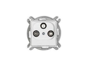 ICON Mechanizm gniazda abonenckiego 2 wyjścia SAT + TV biały IGSN