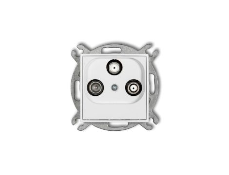 ICON Mechanizm gniazda abonenckiego 2 wyjścia SAT + TV biały IGSN