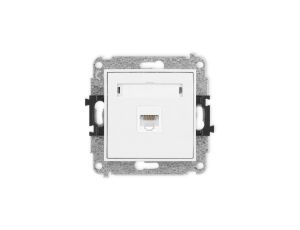 ICON Mechanizm gniazda komputerowego pojedynczego 1xRJ45, kat. 5e, 8-stykowy biały IGK-1
