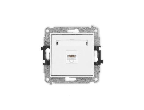 ICON Mechanizm gniazda komputerowego pojedynczego 1xRJ45, kat. 5e, 8-stykowy biały IGK-1