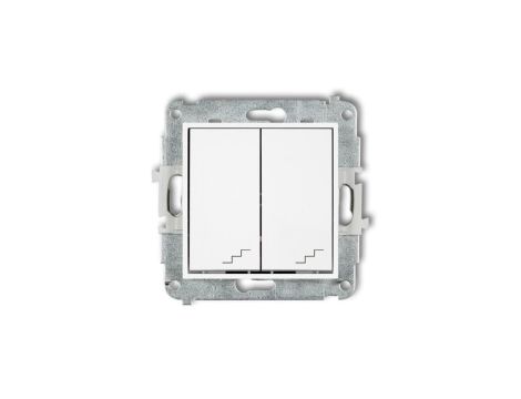 ICON Mechanizm łącznika podwójnego schodowego biały IWP-33