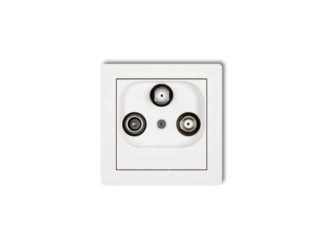 DECO Mechanizm gniazda abonenckiego 2 wyjścia SAT + TV, biały mat 25DGSN
