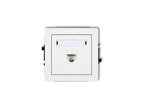DECO Mechanizm gniazda komputerowego pojedynczego 1xRJ45, kat. 5e, 8-stykowy, biały mat 25DGK-1