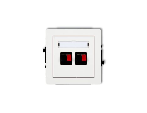 DECO Mechanizm gniazda głośnikowego podwójnego, biały mat 25DGG-2